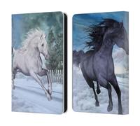 Head Case Designs Officially Licensed Simone Gatterwe Freedom In The Snow Horses Leather Wallet Case Compatible With Amazon Kindle 11th Gen (2024)