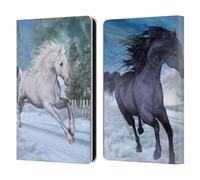Head Case Designs Officially Licensed Simone Gatterwe Freedom In The Snow Horses Leather Wallet Case Compatible With Amazon Kindle Paperwhite 6