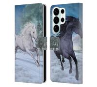 Head Case Designs Officially Licensed Simone Gatterwe Freedom In The Snow Horses Leather Wallet Case Compatible With Samsung Galaxy S26 Ultra