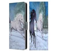 Head Case Designs Officially Licensed Simone Gatterwe Freedom In The Snow Horses Leather Wallet Case Compatible With Samsung Galaxy S25 FE
