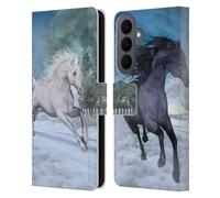 Head Case Designs Officially Licensed Simone Gatterwe Freedom In The Snow Horses Leather Wallet Case Compatible With Samsung Galaxy S26 Plus