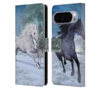Head Case Designs Officially Licensed Simone Gatterwe Freedom In The Snow Horses Leather Wallet Case Compatible With Google Pixel 10 Pro XL