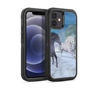 Head Case Designs Officially Licensed Simone Gatterwe Freedom In The Snow Horses Ultra-Armoured Shockproof Case [Military Grade Protection] Compatible With Apple iPhone 12 / iPhone 12 Pro