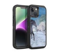 Head Case Designs Officially Licensed Simone Gatterwe Freedom In The Snow Horses Ultra-Armoured Shockproof Case [Military Grade Protection] Compatible With Apple iPhone 14