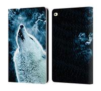 Head Case Designs Officially Licensed Simone Gatterwe Howling Wolf Animals 2 Leather Wallet Case Compatible With Apple iPad Air 2 (2014)