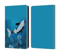 Head Case Designs Officially Licensed Simone Gatterwe Jellyfish And Orca Life In Sea Leather Wallet Case Compatible With Amazon Kindle 11th Gen (2024)