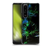 Head Case Designs Officially Licensed Simone Gatterwe Neon Leopard Animals Hard Back Case Compatible With Sony Xperia 1 III