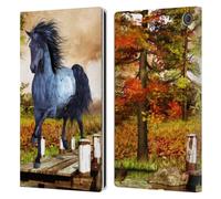 Head Case Designs Officially Licensed Simone Gatterwe On The Lake Horses Leather Wallet Case Compatible With Amazon Fire Max 11 2023
