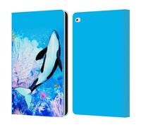 Head Case Designs Officially Licensed Simone Gatterwe Orca Life In Sea Leather Wallet Case Compatible With Apple iPad Air 2 (2014)