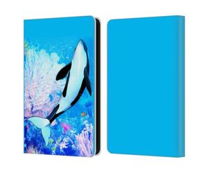 Head Case Designs Officially Licensed Simone Gatterwe Orca Life In Sea Leather Wallet Case Compatible With Amazon Kindle 11th Gen (2024)