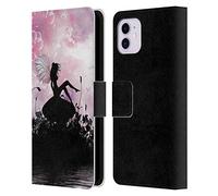 Head Case Designs Officially Licensed Simone Gatterwe Pink Silhouette Angels And Fairies Leather Wallet Case Compatible With Apple iPhone 11