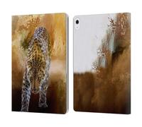 Head Case Designs Officially Licensed Simone Gatterwe Russian Amur Leopard Animals Leather Wallet Case Compatible With Apple iPad Air 13 2024/2025