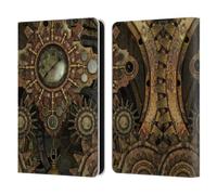 Head Case Designs Officially Licensed Simone Gatterwe Rusty Vintage Gears Steampunk Leather Wallet Case Compatible With Amazon Kindle 11th Gen (2024)