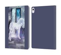 Head Case Designs Officially Licensed Simone Gatterwe Silver Unicorn Pegasus And Unicorns Leather Wallet Case Compatible With Apple iPad Air 13 2024/2025