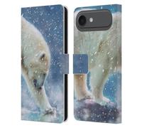 Head Case Designs Officially Licensed Simone Gatterwe Snow Nature Series Leather Wallet Case Compatible With Apple iPhone 17 Air