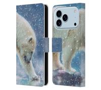 Head Case Designs Officially Licensed Simone Gatterwe Snow Nature Series Leather Wallet Case Compatible With Apple iPhone 17 Pro