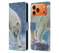 Head Case Designs Officially Licensed Simone Gatterwe Snow Nature Series Leather Wallet Case Compatible With Apple iPhone 17 Pro Max