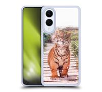Head Case Designs Officially Licensed Simone Gatterwe Tiger Nature Series Gel Case [Military Grade Protection] Compatible With Samsung Galaxy S25 Edge