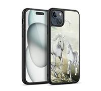 Head Case Designs Officially Licensed Simone Gatterwe White On The Beach Horses Gel Armour Case [Military Grade Protection] Compatible With Apple iPhone 15 Plus