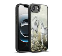 Head Case Designs Officially Licensed Simone Gatterwe White On The Beach Horses Gel Armour Case [Military Grade Protection] Compatible With Apple iPhone 16e / iPhone 17e