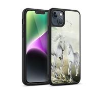 Head Case Designs Officially Licensed Simone Gatterwe White On The Beach Horses Gel Armour Case [Military Grade Protection] Compatible With Apple iPhone 14 Plus
