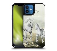 Head Case Designs Officially Licensed Simone Gatterwe White On The Beach Horses Gel Armour Case [Military Grade Protection] Compatible With Apple iPhone 12 / iPhone 12 Pro