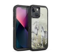 Head Case Designs Officially Licensed Simone Gatterwe White On The Beach Horses Ultra-Armoured Shockproof Case [Military Grade Protection] Compatible With Apple iPhone 13