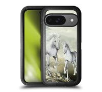 Head Case Designs Officially Licensed Simone Gatterwe White On The Beach Horses Ultra-Armoured Shockproof Case [Military Grade Protection] Compatible With Google Pixel 9 / Pixel 9 Pro