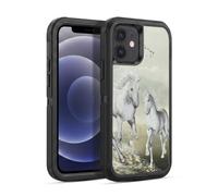 Head Case Designs Officially Licensed Simone Gatterwe White On The Beach Horses Ultra-Armoured Shockproof Case [Military Grade Protection] Compatible With Apple iPhone 12 / iPhone 12 Pro