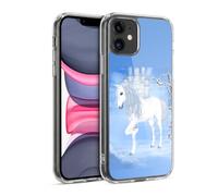 Head Case Designs Officially Licensed Simone Gatterwe White Unicorn Pegasus And Unicorns Gel Case [Military Grade Protection] Compatible with Apple iPhone 11 and Compatible with MagSafe