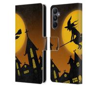 Head Case Designs Officially Licensed Simone Gatterwe Witch Halloween Leather Wallet Case Compatible With Samsung Galaxy A05s