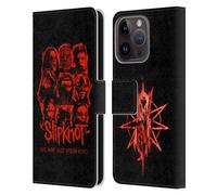 Head Case Designs Officially Licensed Slipknot Red Patch We Are Not Your Kind Leather Wallet Case Compatible With Apple iPhone 15 Pro