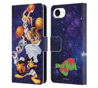 Head Case Designs Officially Licensed Space Jam (1996) Poster Graphics Leather Wallet Case Compatible With Apple iPhone 16e