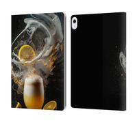 Head Case Designs Officially Licensed Spacescapes Explosive Elixir, Whisky Sour Cocktails Leather Wallet Case Compatible With Apple iPad Air 13 2024/2025