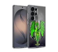 Head Case Designs Officially Licensed Stanley Morrison Absinthe Green Drink Dragons Gel Case [Military Grade Protection] Compatible with Samsung Galaxy S26 Ultra and Compatible with MagSafe