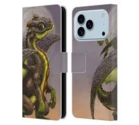 Head Case Designs Officially Licensed Stanley Morrison Avocado Green Dragons 2 Leather Wallet Case Compatible With Apple iPhone 17 Pro