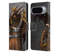 Head Case Designs Officially Licensed Stanley Morrison Barley Beer in Barrel Mug Dragons Leather Wallet Case Compatible With Google Pixel 10 Pro XL