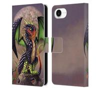 Head Case Designs Officially Licensed Stanley Morrison Berry Garden Dragons 3 Leather Wallet Case Compatible With Apple iPhone 16e