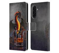 Head Case Designs Officially Licensed Stanley Morrison Black Pirate Drink Dragons Leather Wallet Case Compatible With Samsung Galaxy A17 4G / 5G