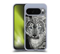 Head Case Designs Officially Licensed Stanley Morrison Blue Eyed Snow Leopard Cat Black And White Gel Case [Military Grade Protection] Compatible with Google Pixel 10 and Compatible with MagSafe