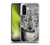 Head Case Designs Officially Licensed Stanley Morrison Blue Eyed Snow Leopard Cat Black And White Gel Case [Military Grade Protection] Compatible With Samsung Galaxy A26 5G