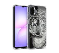 Head Case Designs Officially Licensed Stanley Morrison Blue Eyed Snow Leopard Cat Black And White Gel Case [Military Grade Protection] Compatible With Samsung Galaxy A07 4G