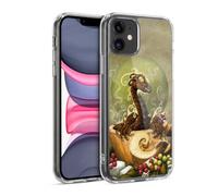 Head Case Designs Officially Licensed Stanley Morrison Brown Coffee Dragon Dragonfly Art Gel Case [Military Grade Protection] Compatible with Apple iPhone 11 and Compatible with MagSafe