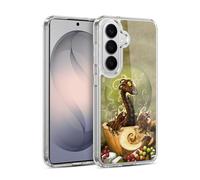 Head Case Designs Officially Licensed Stanley Morrison Brown Coffee Dragon Dragonfly Art Gel Case [Military Grade Protection] Compatible with Samsung Galaxy S26 and Compatible with MagSafe