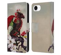 Head Case Designs Officially Licensed Stanley Morrison Cherry Tree And Butterfly Dragons 2 Leather Wallet Case Compatible With Apple iPhone 16e