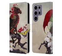 Head Case Designs Officially Licensed Stanley Morrison Cherry Tree, Dragon, Butterfly Art Leather Wallet Case Compatible with Samsung Galaxy S25 Ultra