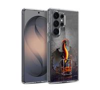 Head Case Designs Officially Licensed Stanley Morrison Dragon In A Rum Glass Art Gel Case [Military Grade Protection] Compatible with Samsung Galaxy S26 Ultra and Compatible with MagSafe