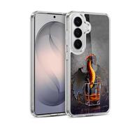 Head Case Designs Officially Licensed Stanley Morrison Dragon In A Rum Glass Art Gel Case [Military Grade Protection] Compatible with Samsung Galaxy S26 and Compatible with MagSafe