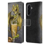 Head Case Designs Officially Licensed Stanley Morrison Gold Champagne Glass Dragons Leather Wallet Case Compatible With Samsung Galaxy A17 4G / 5G