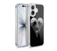 Head Case Designs Officially Licensed Stanley Morrison Gothic Dragon Heart Black And White Gel Case [Military Grade Protection] Compatible with Apple iPhone 17 and Compatible with MagSafe